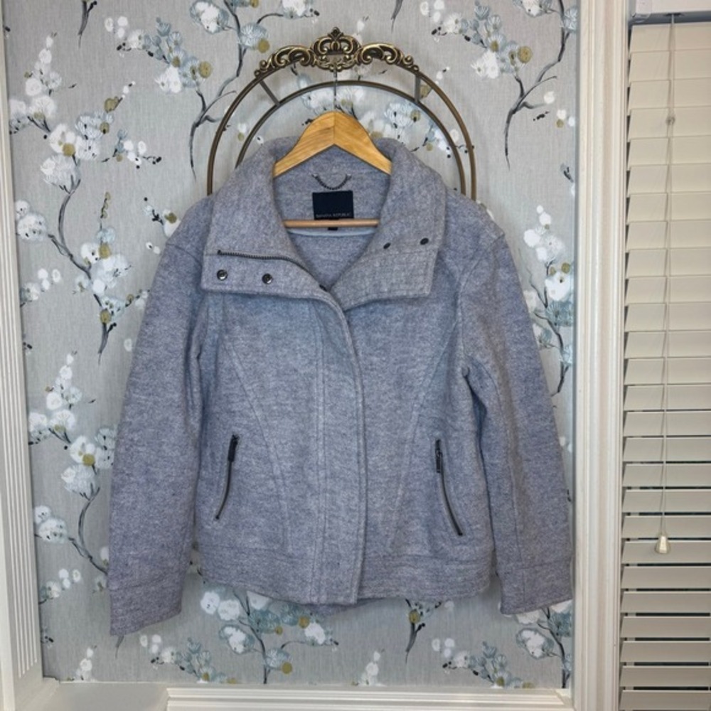 Banana Republic‎ Gray Moto Jacket - Size XS
